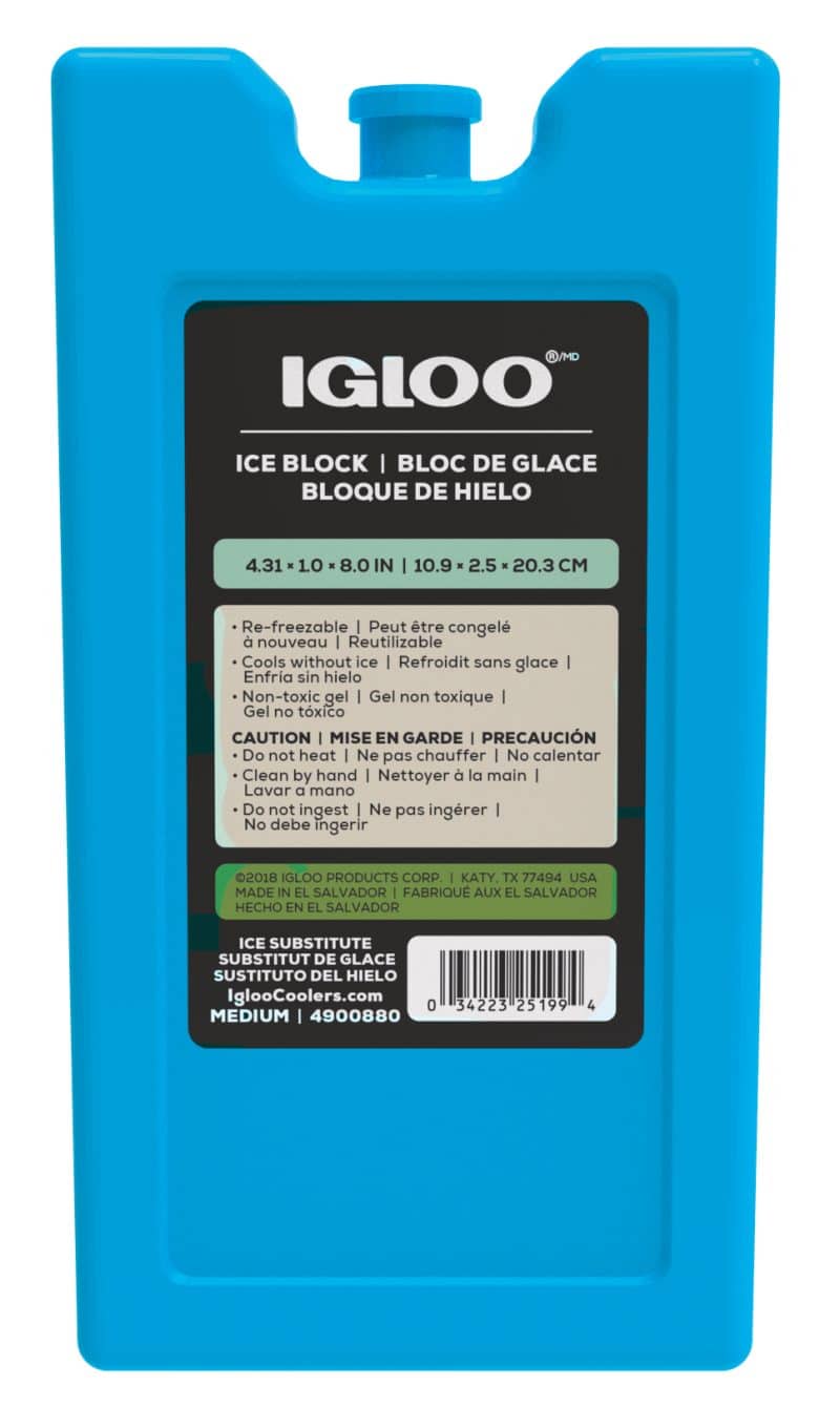Custom Igloo® Ice Block - Medium - Turquoise - 1