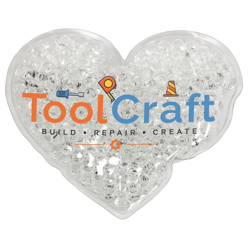 Custom Full Color Large Heart Aqua Pearls™ Hot/Cold Pack - 2