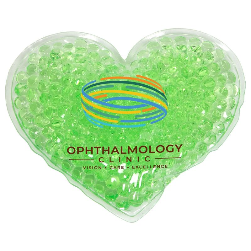 Custom Full Color Large Heart Aqua Pearls™ Hot/Cold Pack - 4