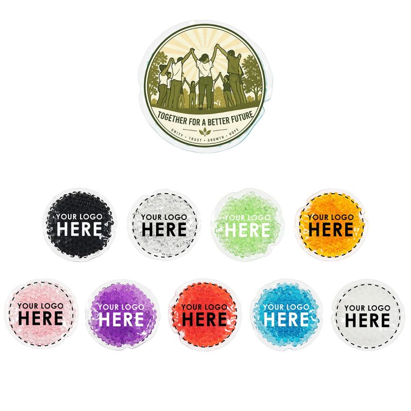Custom Full Color Mini Round Aqua Pearls™ Hot/Cold Pack