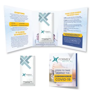 Custom Tek Booklet 2 with 1/2 fl oz Instant Hand Sanitizer Gel Pack